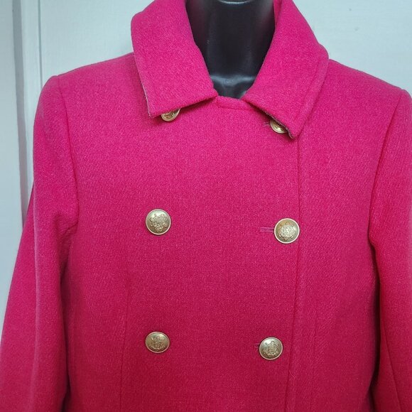 NWT J. Crew Italian Stadium Cloth Nello Gori Wool double breasted coat Sz 8 - Picture 4 of 16